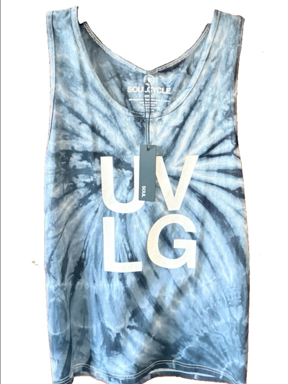 Unisex Vintage SoulCycle Tie Dye Call Letter Tank Top. Size Small. NWT. Rare